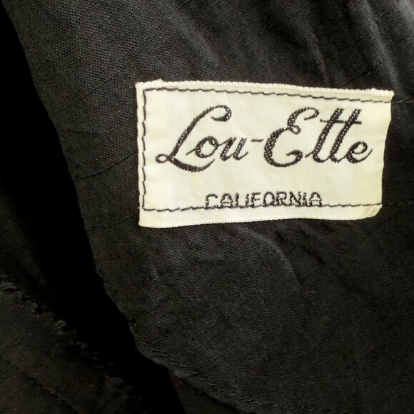 Vintage Victorian style Lou‑Ette Gothic Black Cotton Lace Dress Steampunk Vibe - Picture 6 of 11